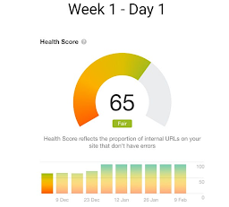 website health score - under 80