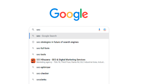 Google search bar